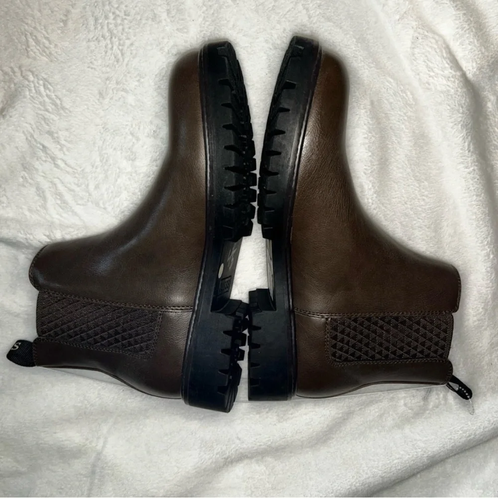 Guess Brown Ankle Boots with Slip-On Design
